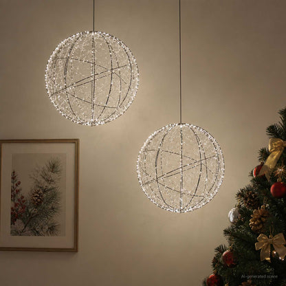 vidaXL Christmas Finial Light 2 pcs 1000 LEDs Cold White Ø 40 x 42 cm