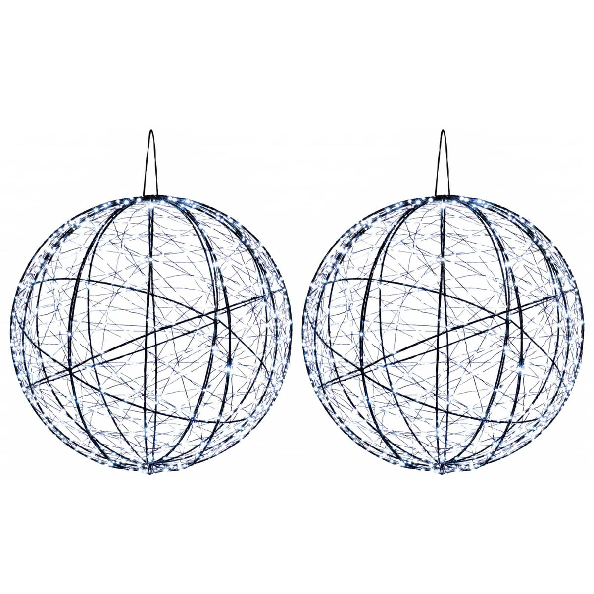 vidaXL Christmas Finial Light 2 pcs 1000 LEDs Cold White Ø 40 x 42 cm
