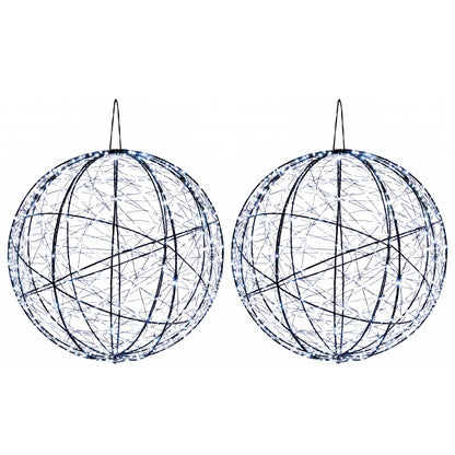 vidaXL Christmas Finial Light 2 pcs 1000 LEDs Cold White Ø 40 x 42 cm