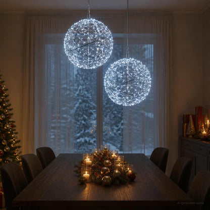 vidaXL Christmas Finial Light 2 pcs 1500 LEDs Cold White