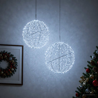 vidaXL Christmas Finial Light 2 pcs 1500 LEDs Cold White