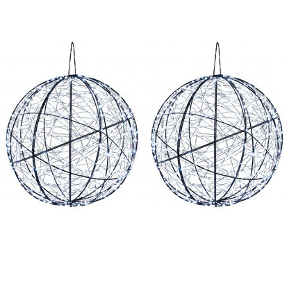 vidaXL Christmas Finial Light 2 pcs 1500 LEDs Cold White