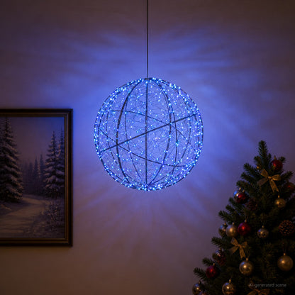 vidaXL Christmas Finial Light 750 LEDs Blue Diameter 50 x 52 cm