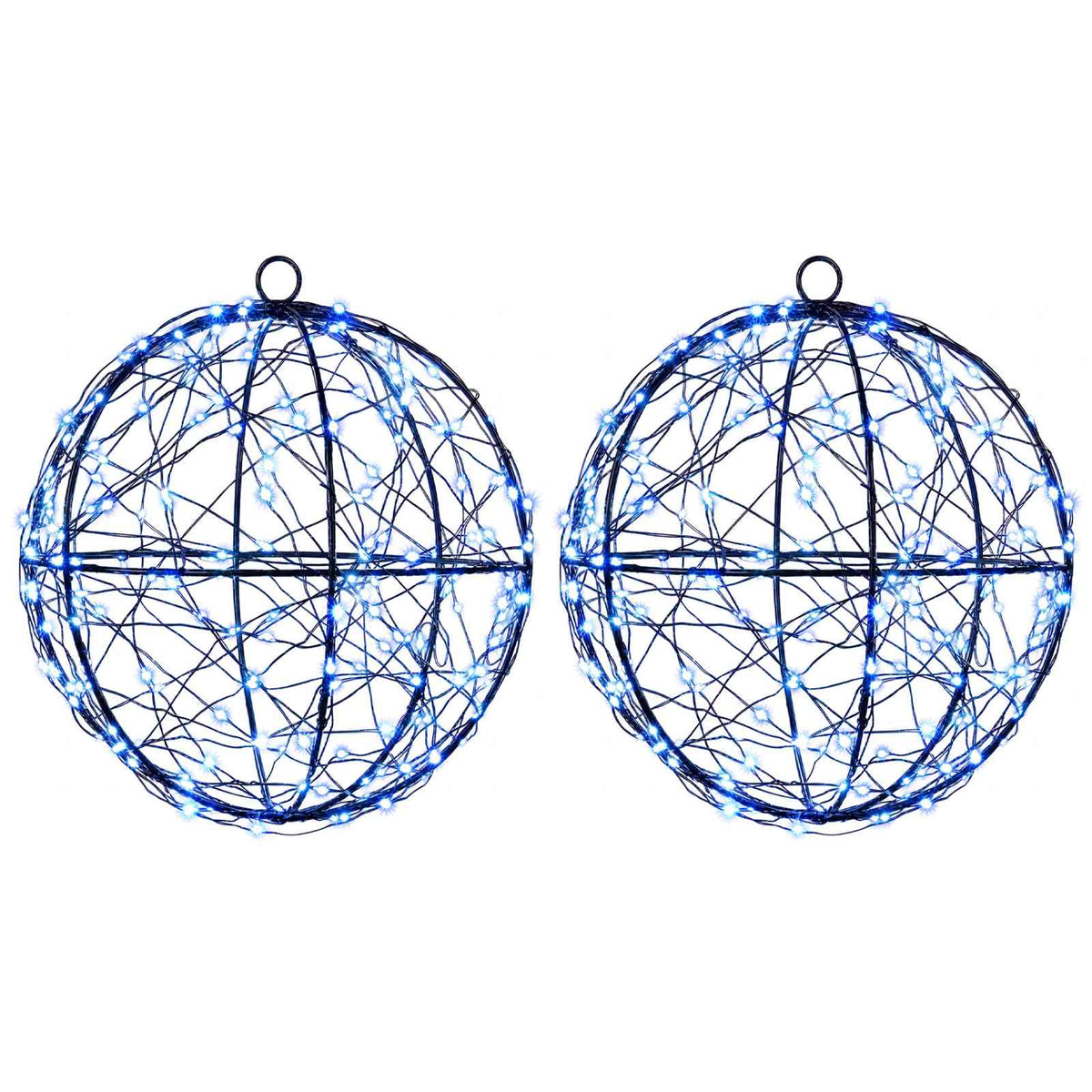 vidaXL Christmas Finial Light 2 pcs 400 LEDs Blue Diameter 20 x 22 cm