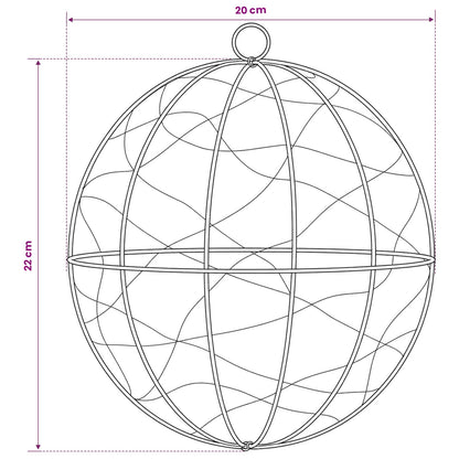 vidaXL Christmas Finial Light 2 pcs 400 LEDs Blue Diameter 20 x 22 cm