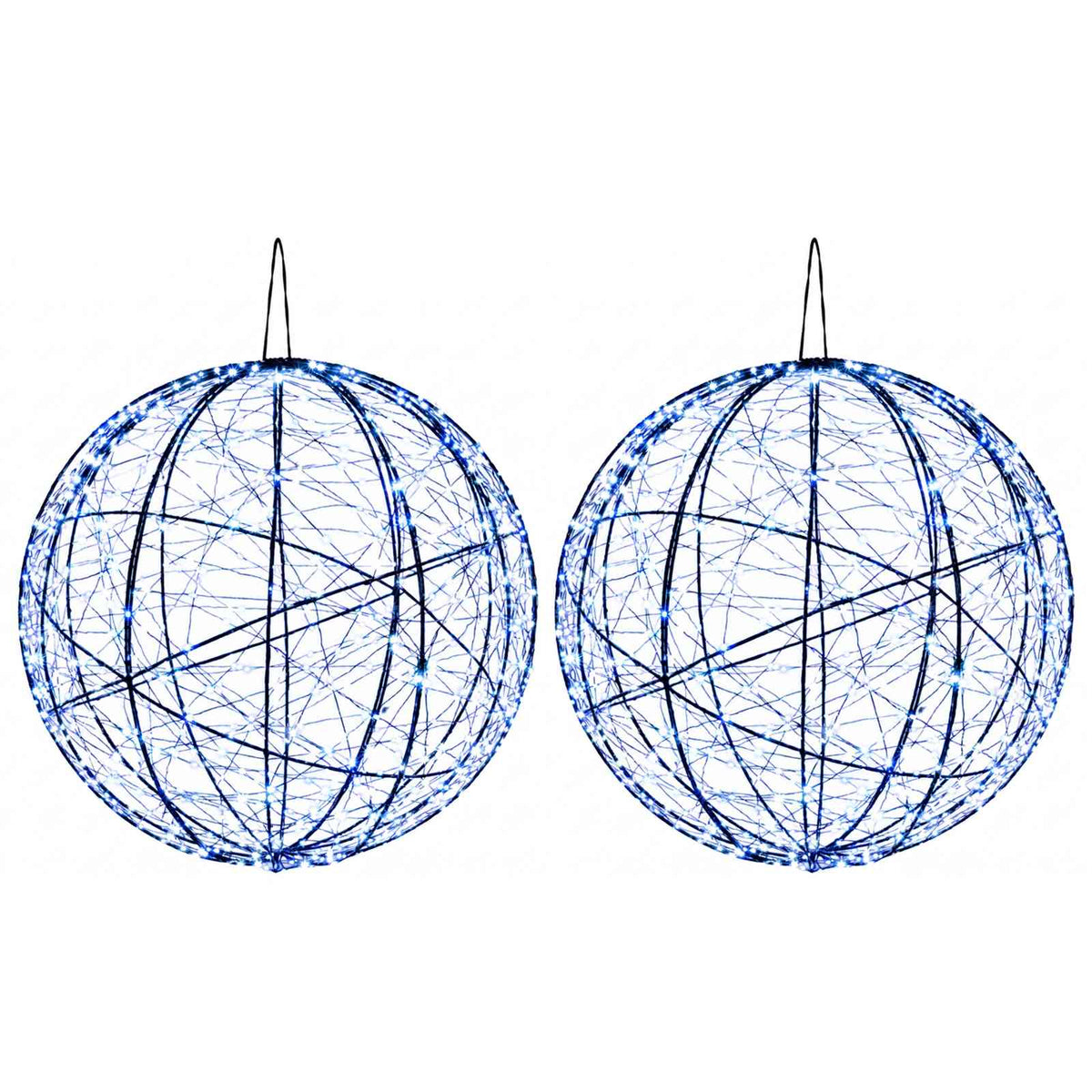 vidaXL Christmas Finial Light 2 pcs 1000 LEDs Blue Diameter 40 x 42 cm