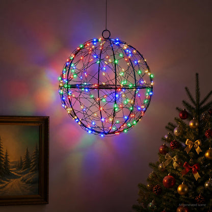 vidaXL Christmas Finial Light 200 LEDs Multicolour Diameter 20 x 22 cm