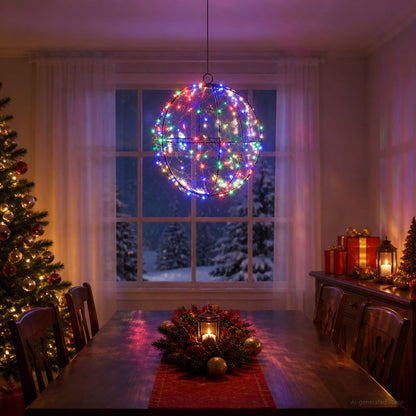 vidaXL Christmas Finial Light 200 LEDs Multicolour Diameter 20 x 22 cm