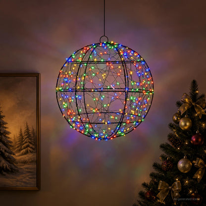 vidaXL Christmas Finial Light 300 LEDs Multicolour Diameter 30 x 32 cm