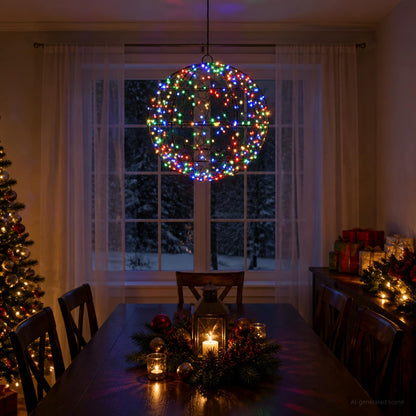 vidaXL Christmas Finial Light 300 LEDs Multicolour Diameter 30 x 32 cm