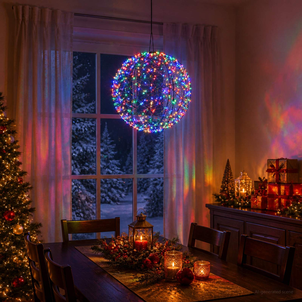 vidaXL Christmas Finial Light 500 LEDs Multicolour Diameter 40 x 42 cm