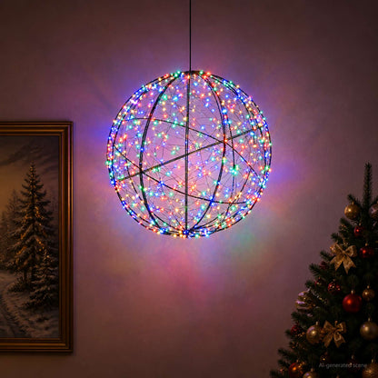 vidaXL Christmas Finial Light 750 LEDs Multicolour Diameter 50 x 52 cm