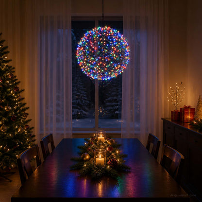 vidaXL Christmas Finial Light 750 LEDs Multicolour Diameter 50 x 52 cm