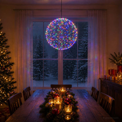 vidaXL Christmas Finial Light 950 LEDs Multicolour Diameter 60 x 63 cm