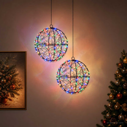 vidaXL Christmas Finial Light 2 pcs 400 LEDs Multicolour