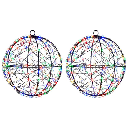 vidaXL Christmas Finial Light 2 pcs 400 LEDs Multicolour