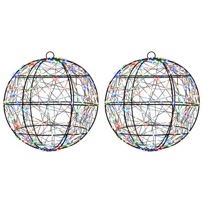 vidaXL Christmas Finial Light 2 pcs 600 LEDs Multicolour