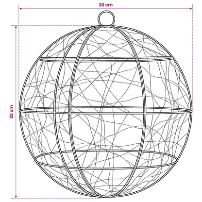 vidaXL Christmas Finial Light 2 pcs 600 LEDs Multicolour