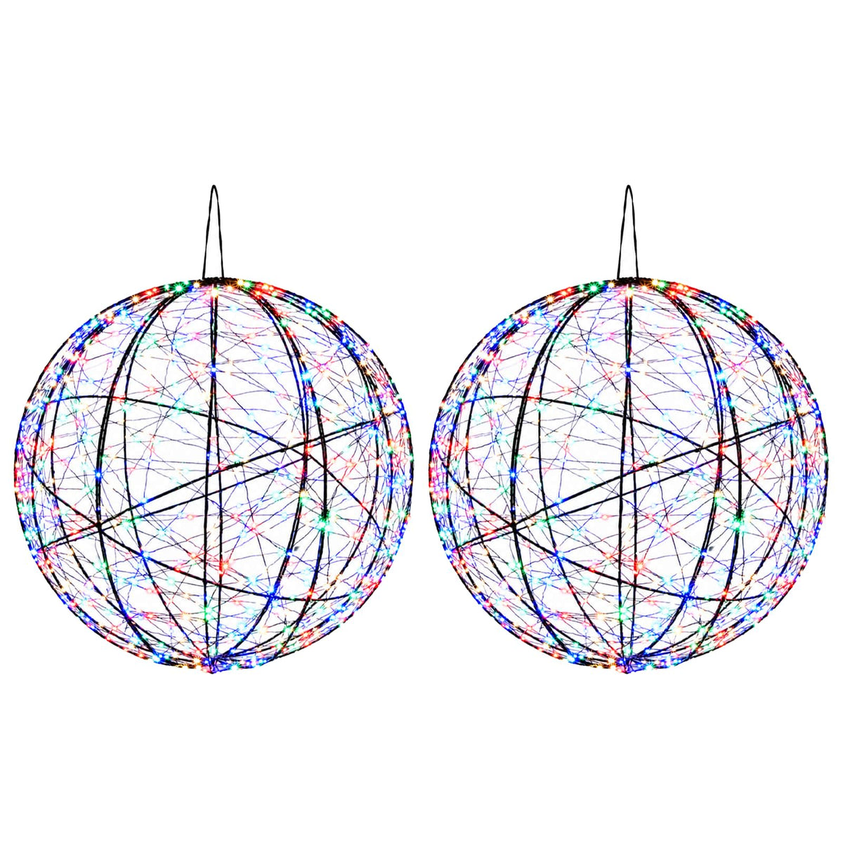 vidaXL Christmas Finial Light 2 pcs 1000 LEDs Multicolour
