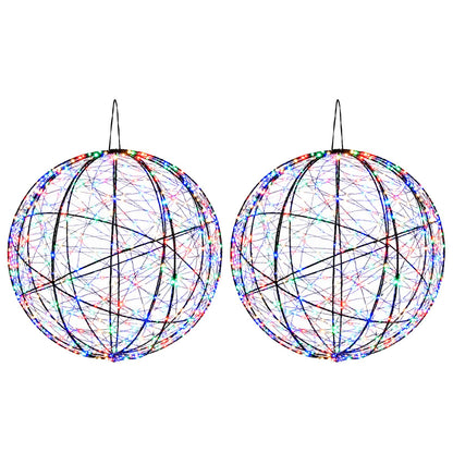 vidaXL Christmas Finial Light 2 pcs 1500 LEDs Multicolour