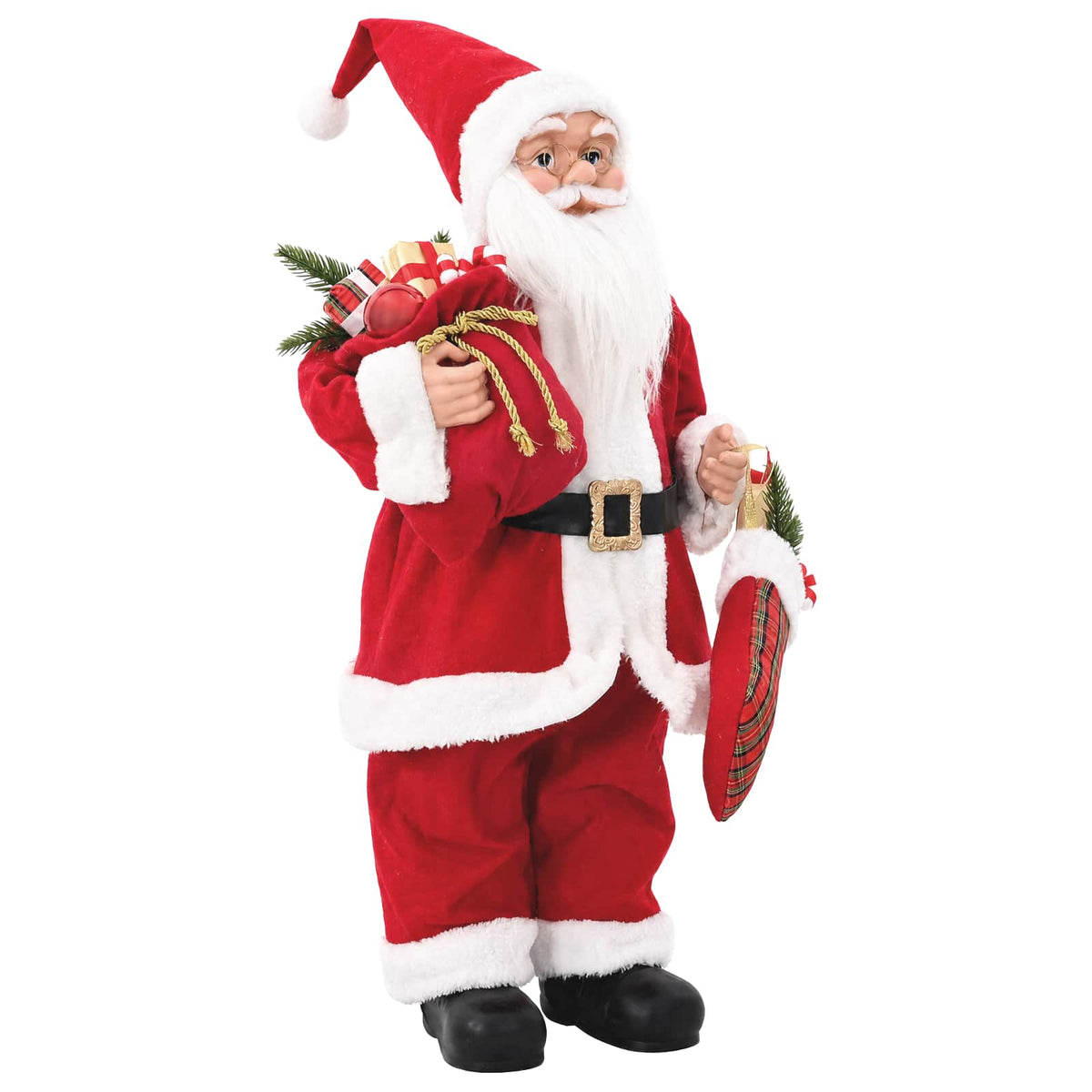vidaXL Santa Claus Figure Red 62 cm Polyester