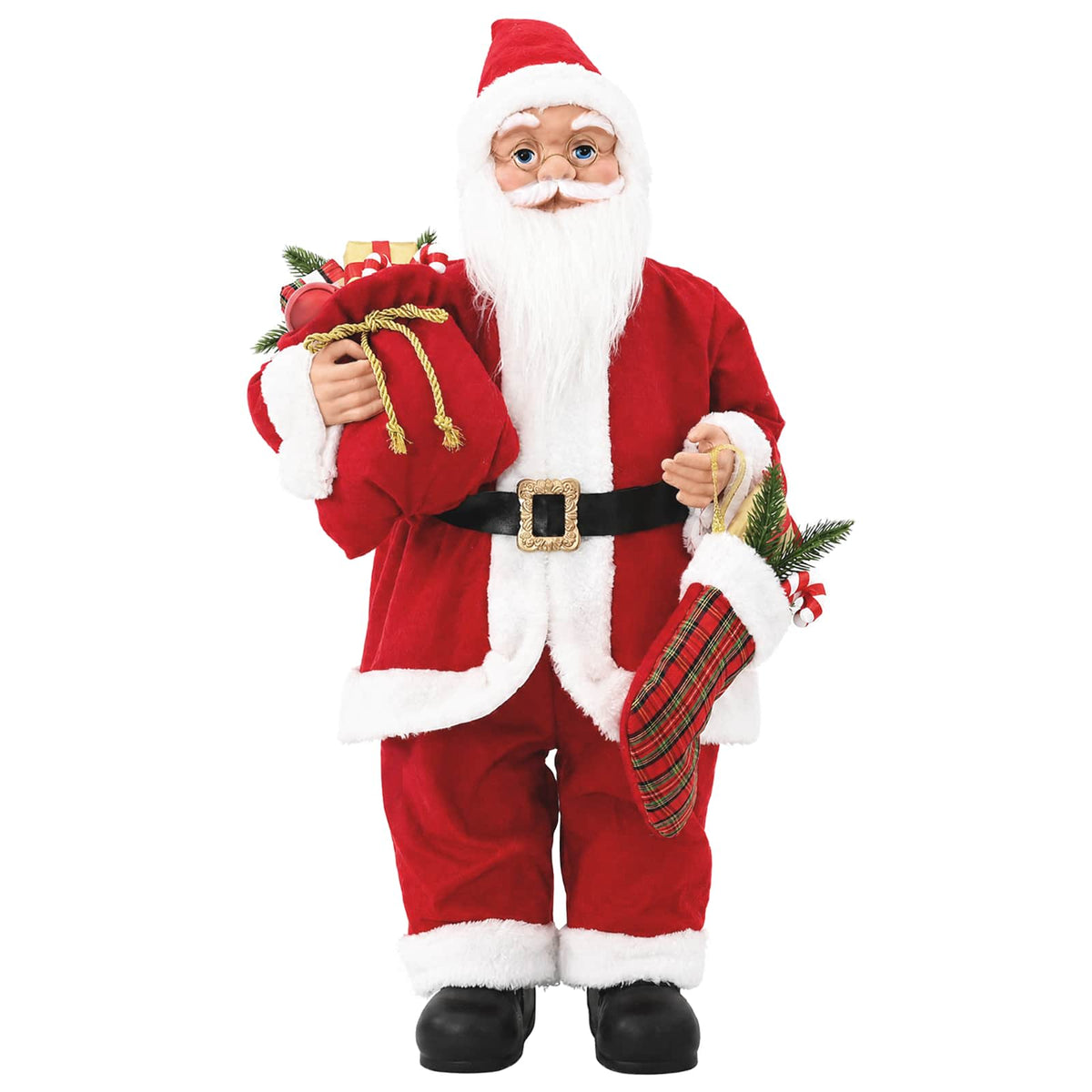vidaXL Santa Claus Figure Red 62 cm Polyester