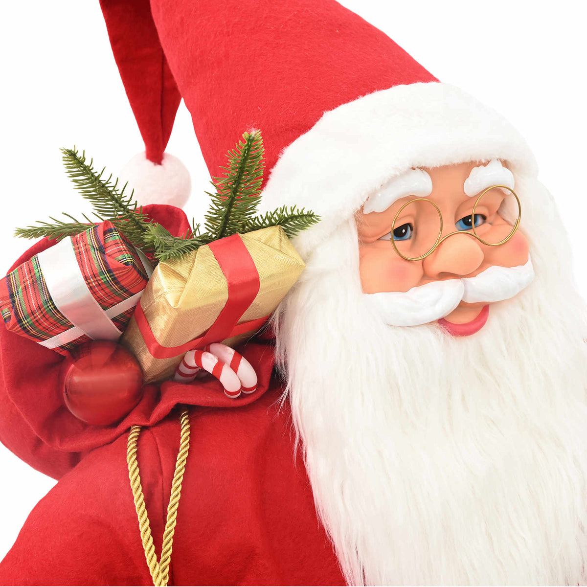 vidaXL Santa Claus Figure Red 110 cm Polyester