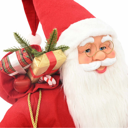 vidaXL Santa Claus Figure Red 110 cm Polyester