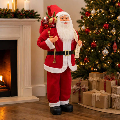 vidaXL Santa Claus Figure Red 110 cm Polyester
