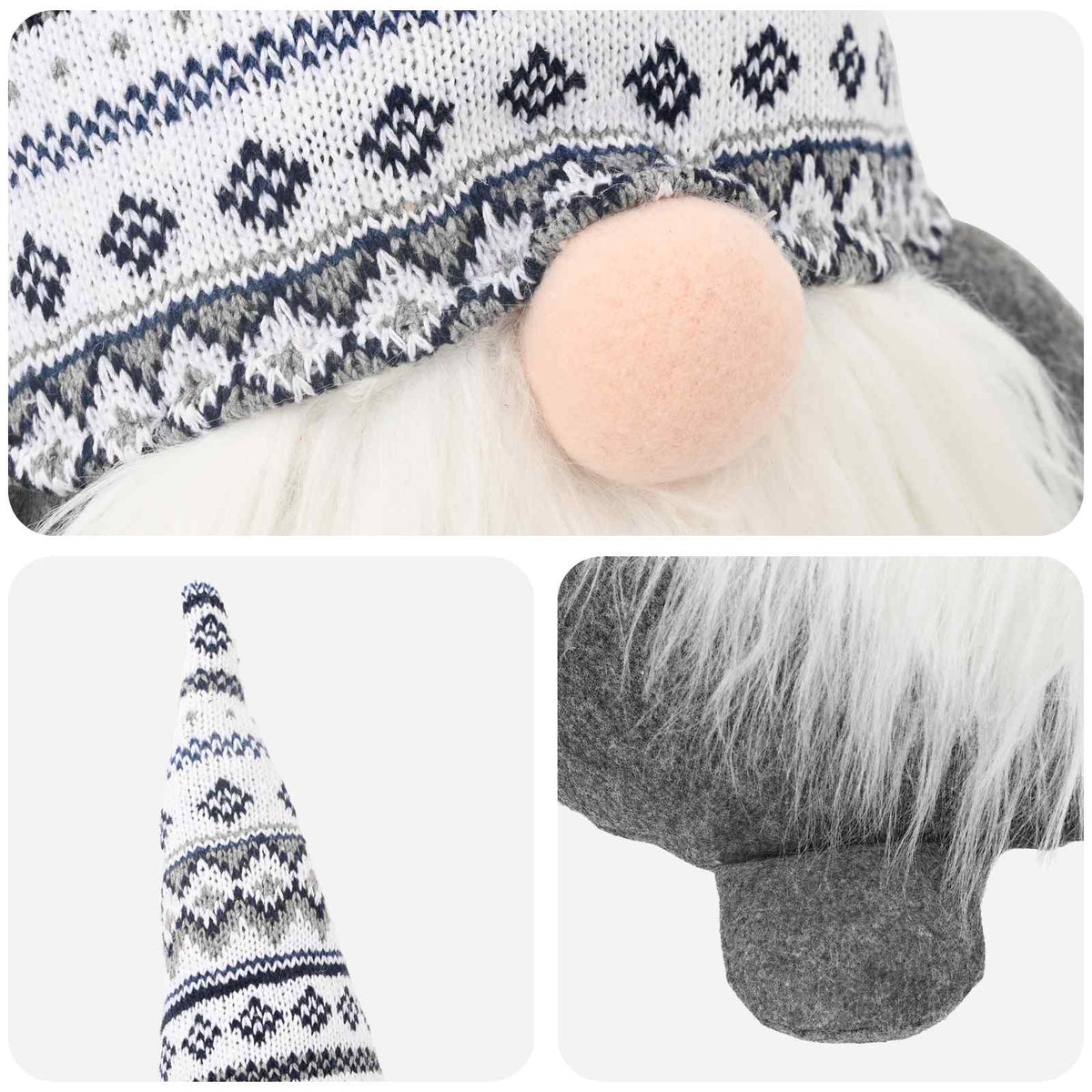 vidaXL Christmas Gnome Grey 45 cm Polyester