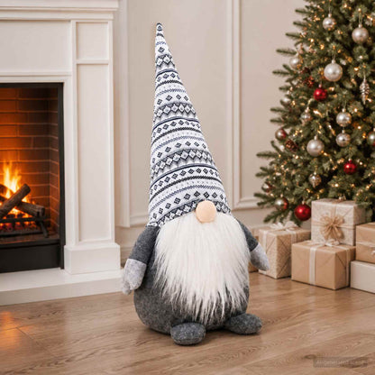 vidaXL Christmas Gnome Grey 80 cm Polyester