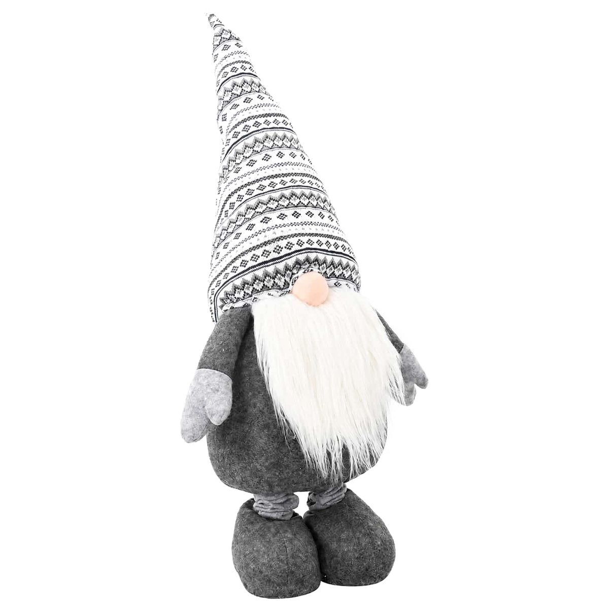 vidaXL Christmas Gnome with Extendable Legs Grey 130 cm Polyester