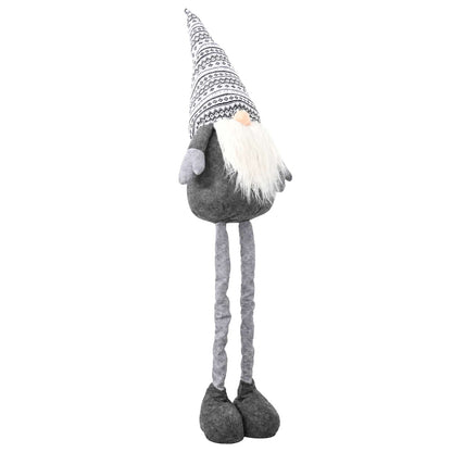 vidaXL Christmas Gnome with Extendable Legs Grey 130 cm Polyester