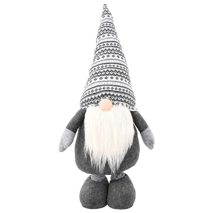 vidaXL Christmas Gnome with Extendable Legs Grey 130 cm Polyester
