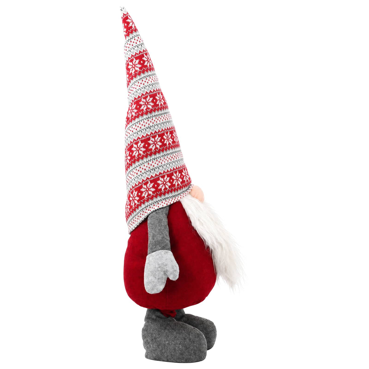 vidaXL Christmas Gnome with Extendable Legs Red 130 cm Polyester