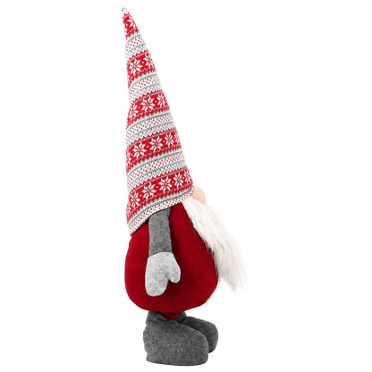 vidaXL Christmas Gnome with Extendable Legs Red 130 cm Polyester