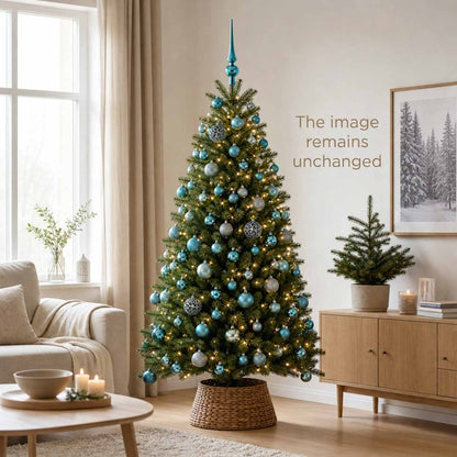 vidaXL Christmas Bauble Set 61 pcs Turquoise Dia. 6 cm Plastic