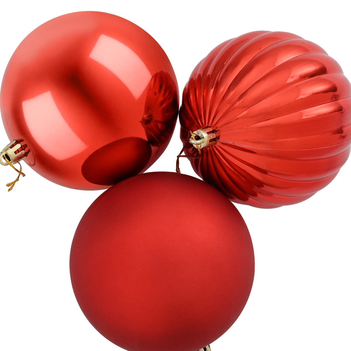 vidaXL Christmas Ball Set XL 15 pcs Red Dia. 10 cm Plastic