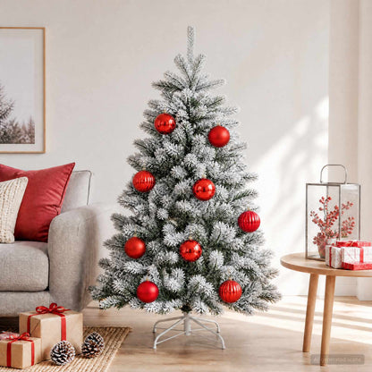 vidaXL Christmas Ball Set XL 9 pcs Red Dia. 15 cm Plastic