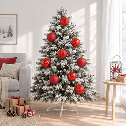 vidaXL Christmas Ball Set XXL 4 pcs Red Dia. 20 cm Plastic