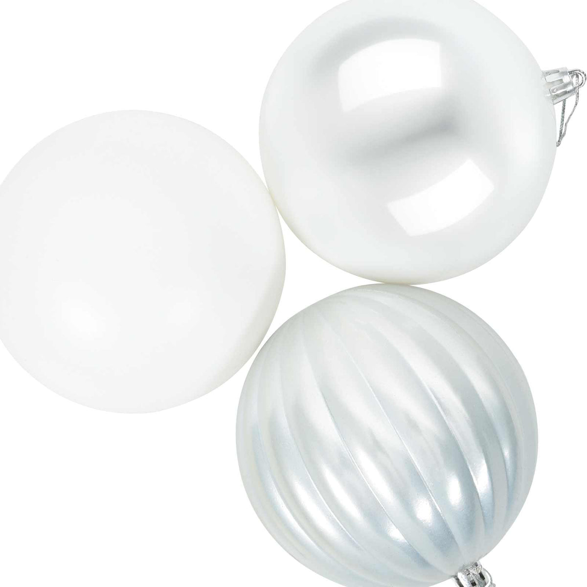vidaXL Christmas Ball Set XL 15 pcs White Dia. 10 cm Plastic