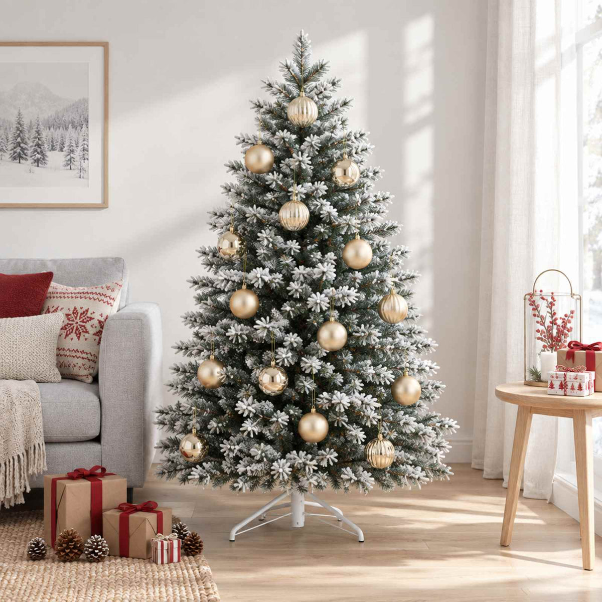 vidaXL Christmas Ball Set XL 15 pcs Gold Dia. 10 cm Plastic