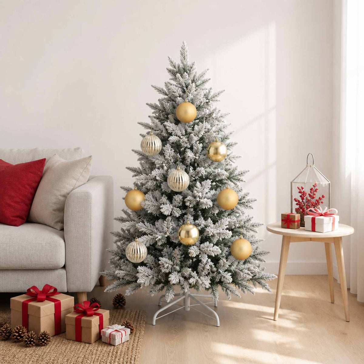 vidaXL Christmas Ball Set XL 9 pcs Gold Dia. 15 cm Plastic