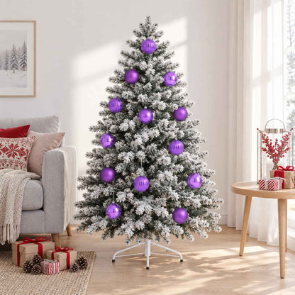 vidaXL Christmas Ball Set XL 15 pcs Lilac Dia. 10 cm Plastic