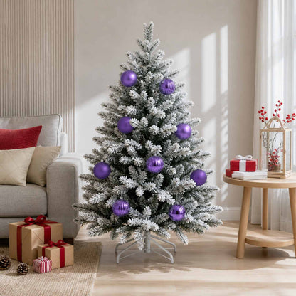 vidaXL Christmas Ball Set XL 9 pcs Lilac Dia. 15 cm Plastic