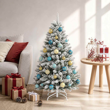 vidaXL Christmas Ball Set 88 pcs Dark Blue, Light Blue and Gold Ø 6 cm