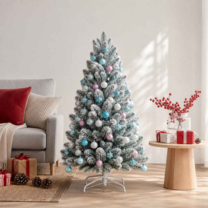 vidaXL Christmas Ball Set 88 pcs Turquoise, Pink and White Ø 6 cm