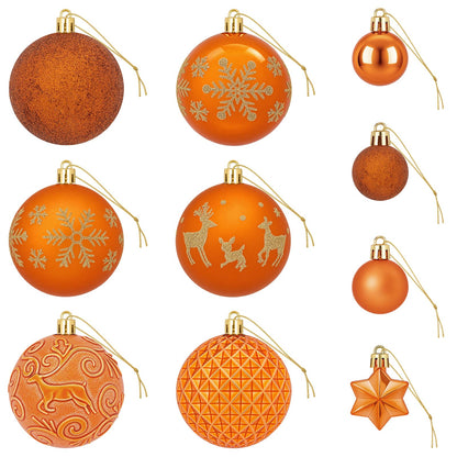 vidaXL Christmas Ball Set 88 pcs Bronze Ø 6 cm Plastic