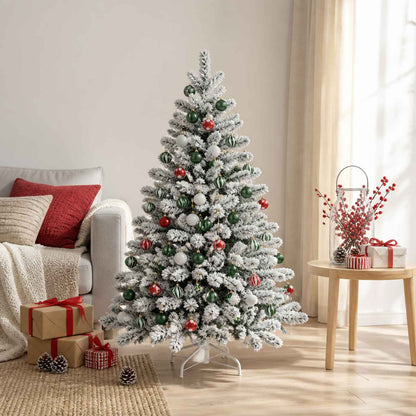 vidaXL Christmas Ball Set 30 pcs White, Red and Green Ø 6 cm Plastic