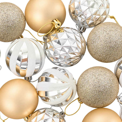 vidaXL Christmas Ball Set 32 pcs Gold Ø 6 cm Plastic